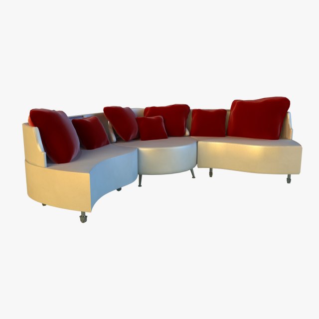 sofa luxury leather folding 3D Model .c4d .max .obj .3ds .fbx .stl .blend 