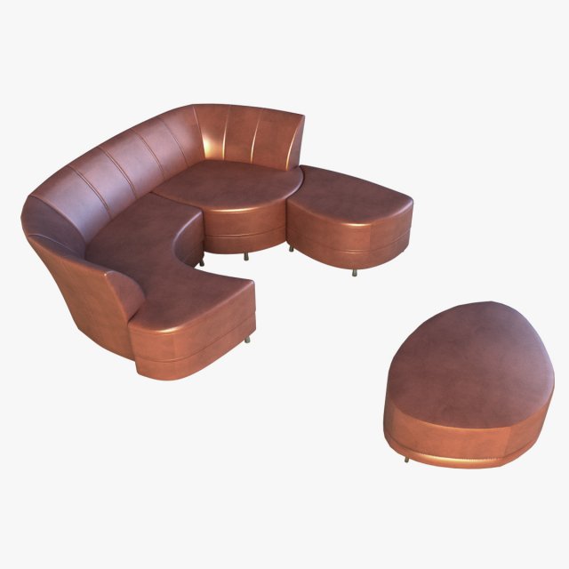 sofa luxury leather banket Modelo 3D .c4d .max .obj .3ds .fbx .stl .blend 