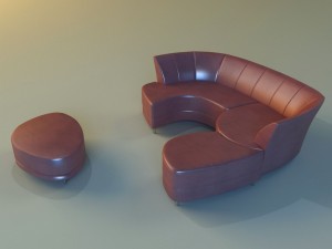 sofa luxury leather banket Modelo 3D