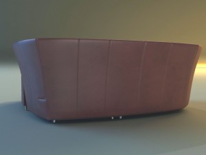 sofa luxury leather banket Modelo 3D