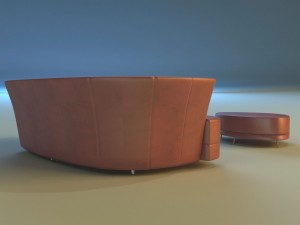 sofa luxury leather banket Modelo 3D