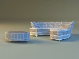 sofa luxury leather banket Modelo 3D