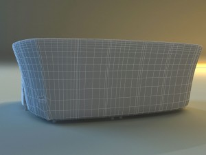 sofa luxury leather banket Modelo 3D