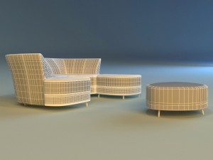 sofa luxury leather banket Modelo 3D