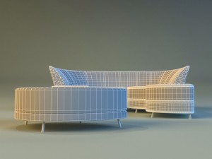 sofa luxury leather banket Modelo 3D
