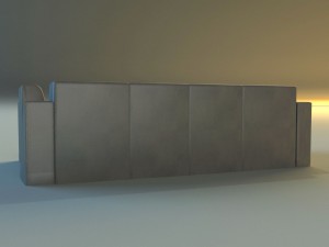 sofa luxury leather for cafe 3D 模型