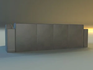 sofa luxury leather for cafe 3D Model