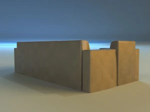 sofa luxury leather for cafe 3D Model