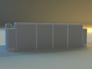 sofa luxury leather for cafe 3D 模型