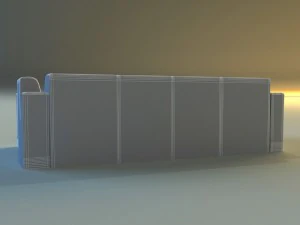 sofa luxury leather for cafe 3D Model