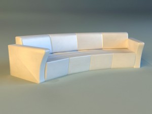 sofa luxury leather for cafe arc 3Dモデル
