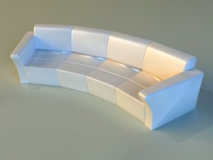 sofa luxury leather for cafe arc 3Dモデル