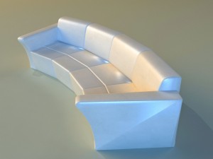 sofa luxury leather for cafe arc 3Dモデル