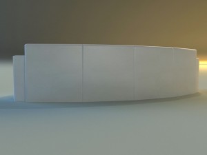 sofa luxury leather for cafe arc 3Dモデル