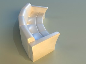 sofa luxury leather for cafe arc 3Dモデル