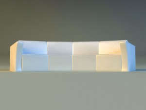 sofa luxury leather for cafe arc 3Dモデル