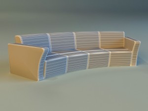 sofa luxury leather for cafe arc 3Dモデル
