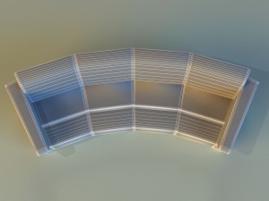sofa luxury leather for cafe arc 3Dモデル