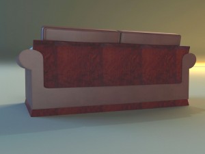sofa leather pillows 3D Model