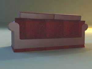 sofa leather pillows 3D Model