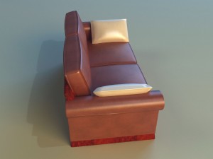 sofa leather pillows 3D Model