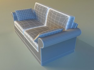 sofa leather pillows 3D Model