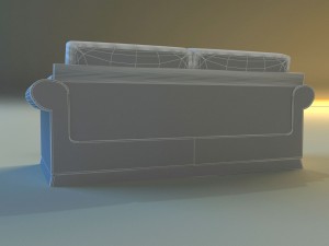 sofa leather pillows 3D Model