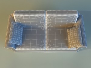 sofa leather pillows 3D Model