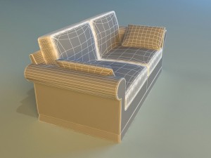 sofa leather pillows 3D Model