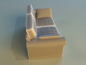 sofa leather pillows 3D Model