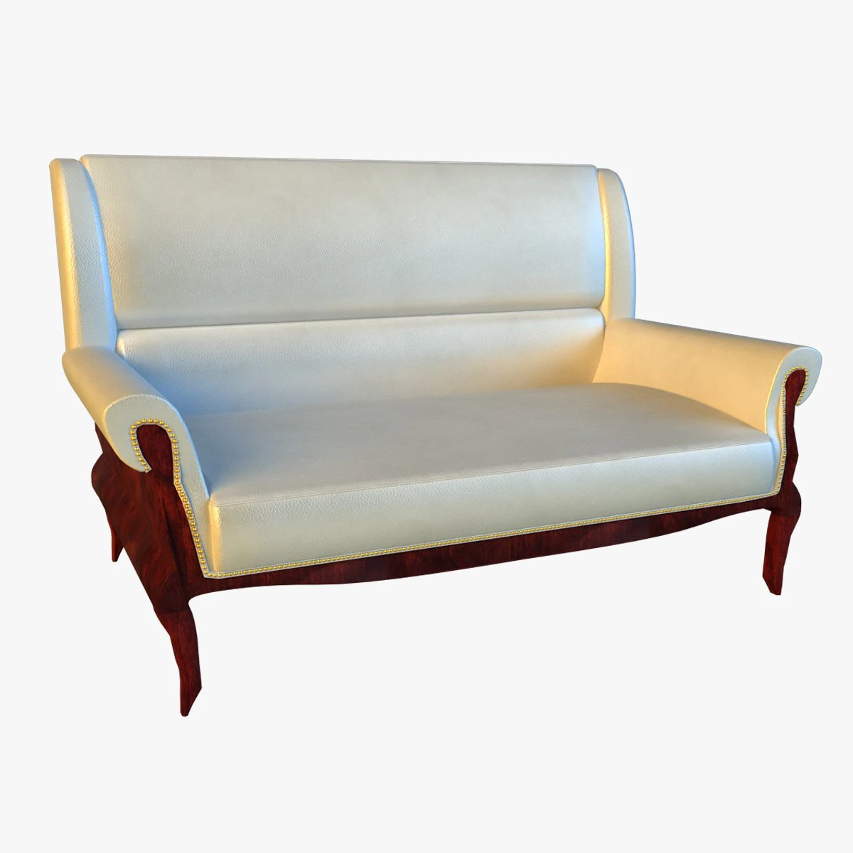 sofa leather classic 3D Model .c4d .max .obj .3ds .fbx .stl .blend 