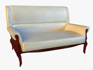 sofa leather classic 3D Model