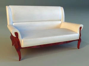 sofa leather classic 3D Model