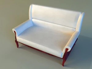sofa leather classic 3D Model