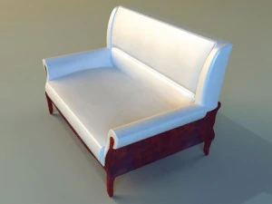 sofa leather classic 3D Model
