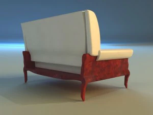 sofa leather classic 3D Model