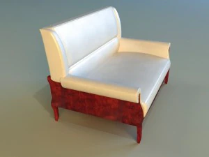 sofa leather classic 3D Model