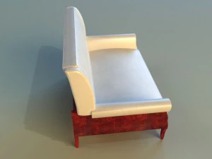 sofa leather classic 3D Model