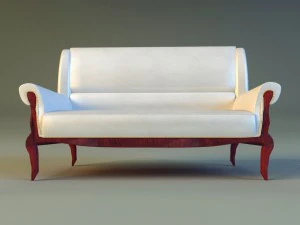 sofa leather classic 3D Model