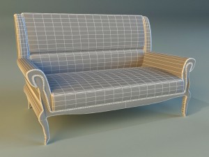 sofa leather classic 3Dモデル