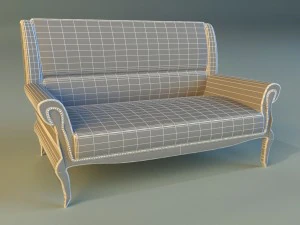 sofa leather classic 3D Model