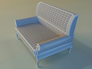 sofa leather classic 3D Model