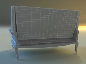 sofa leather classic 3D Model