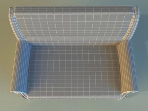 sofa leather classic 3D Model