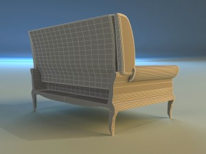 sofa leather classic 3Dモデル