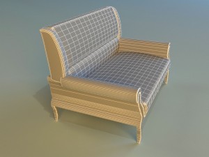 sofa leather classic 3Dモデル