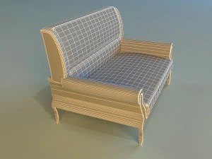 sofa leather classic 3D Model