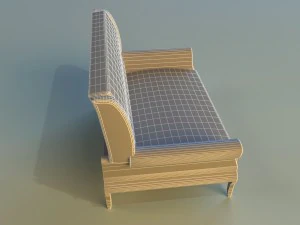 sofa leather classic 3D Model