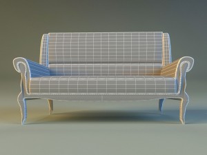 sofa leather classic 3Dモデル