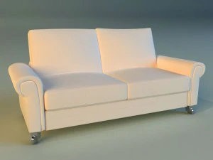 sofa white modern white 3D Model